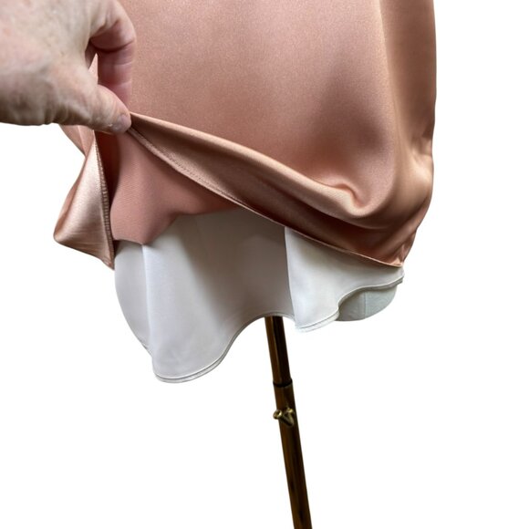 Express NWT Reversible Satin Tank Top Size M Blush Pink & Beige Champagne Cami - Picture 5 of 7